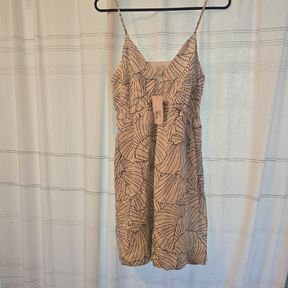 A New Day White and Black Shell Mini Dress Size Small NWT